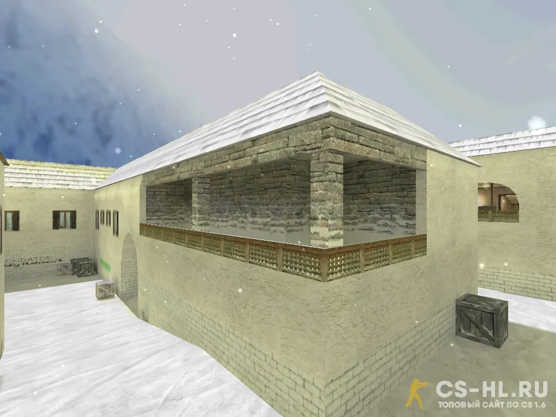 Карта de_inferno_snow для CS 1.6