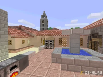 Карта de_inferno_minecraft для КС 1.6